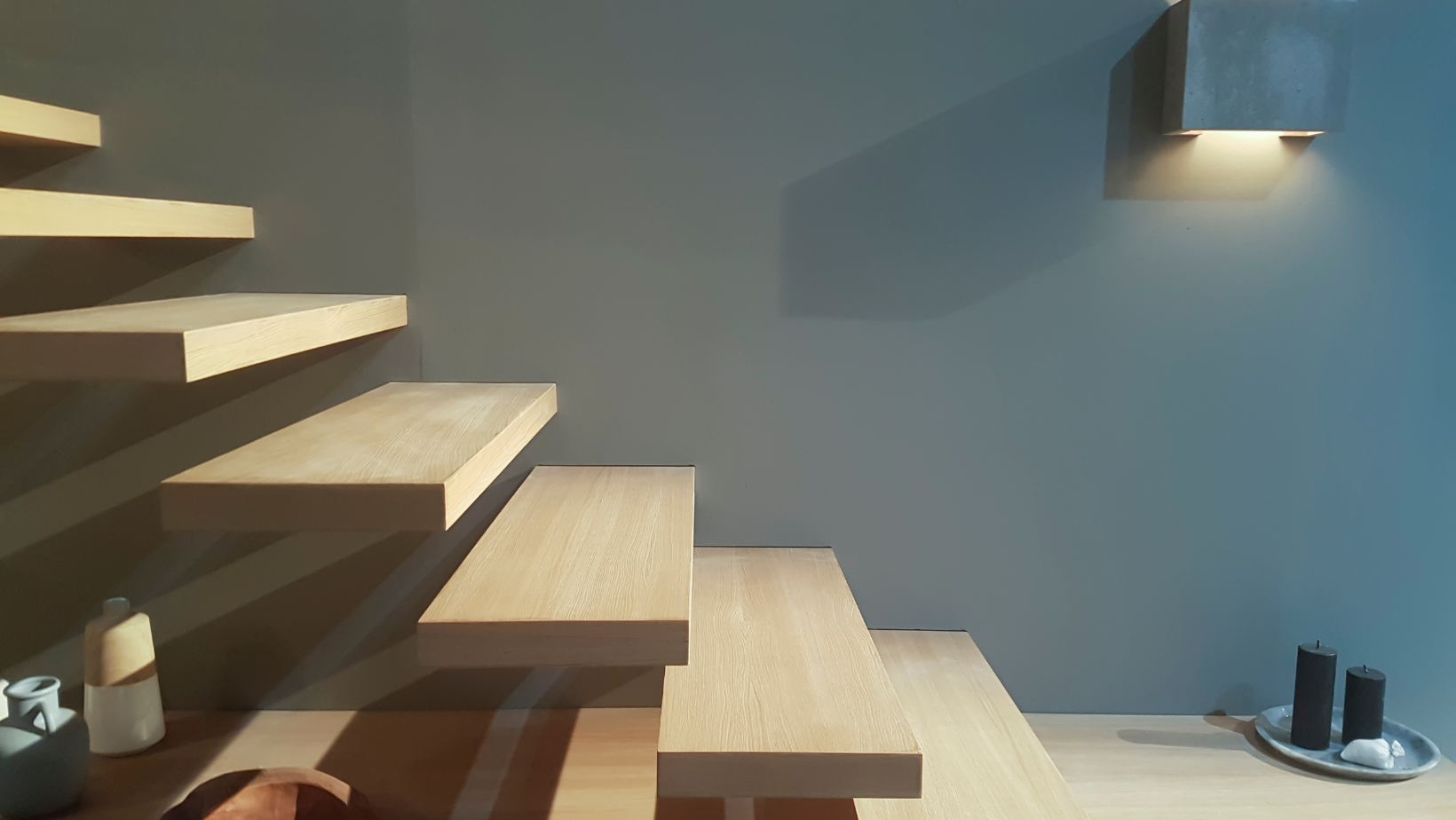 Floating Wood Stairs