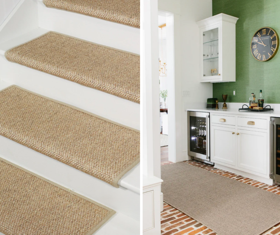 A Coordinated Stair Runner with a Matching Landing Carpet