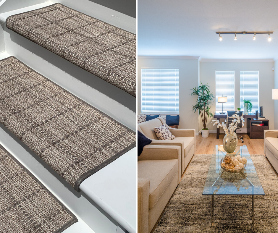 DIY Stair Runner with Landing