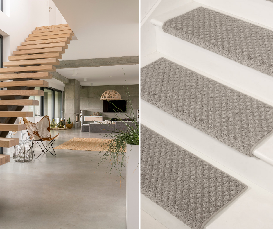 Contemporary Carpet Stair Treads